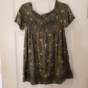 Xhilaration XXL smocked  lace trim dress